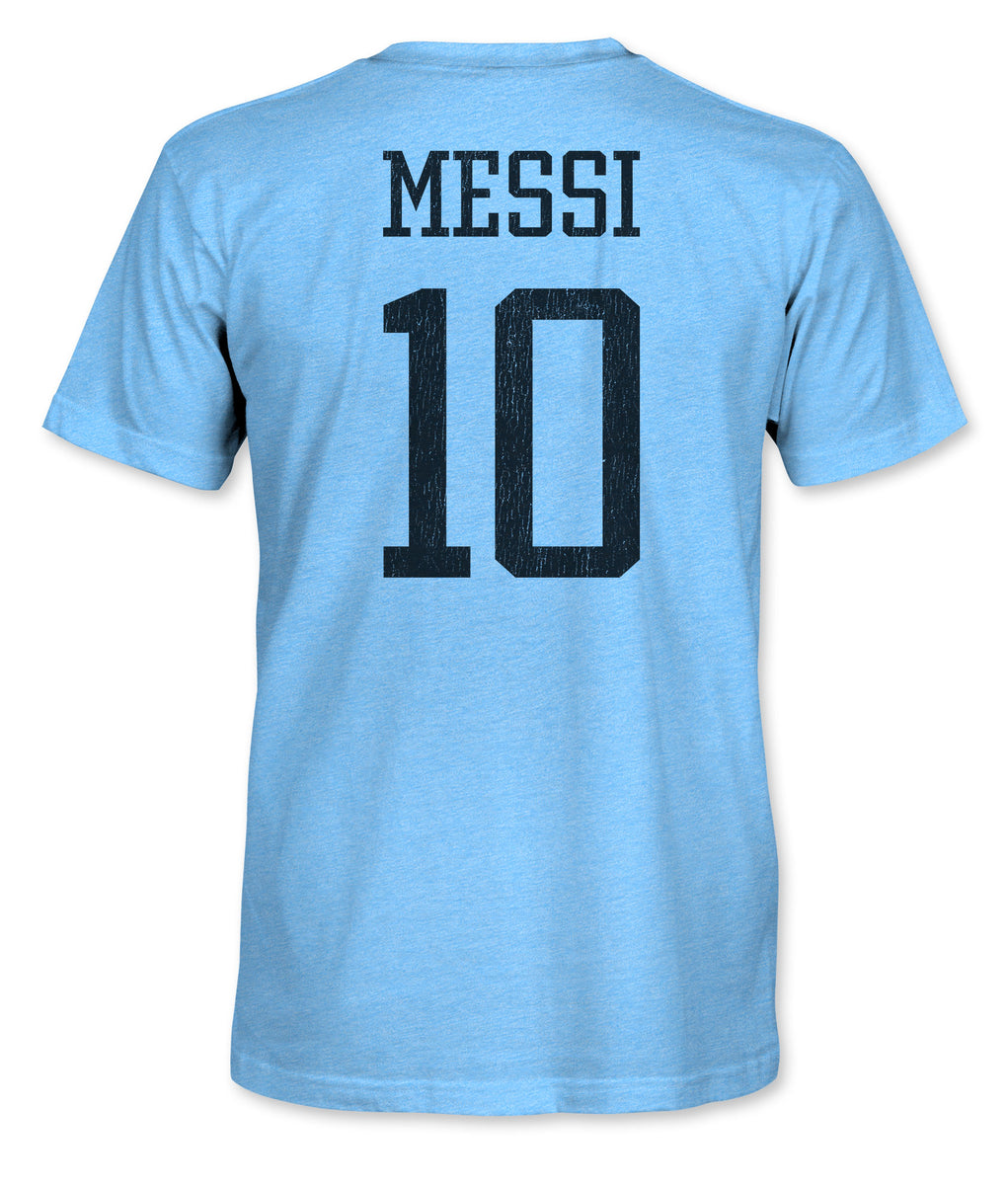 Argentina Lionel Messi Vintage Triblend T-Shirt - Sky Blue – 1863