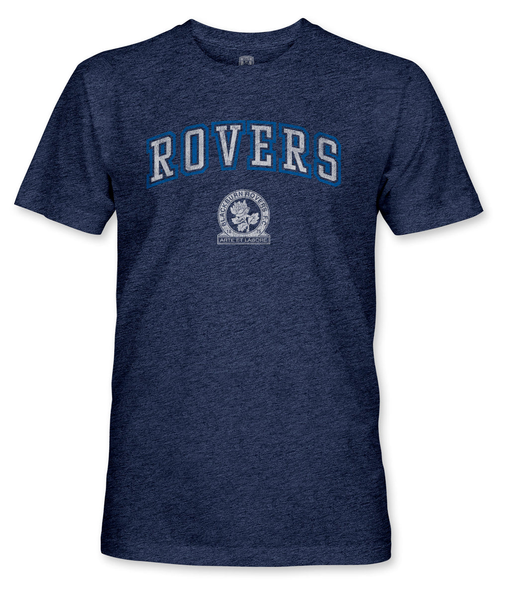 Blackburn Rovers Athletic Wordmark Vintage Triblend T-Shirt - Navy