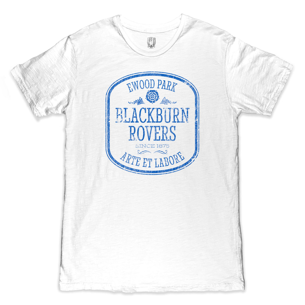 Blackburn Rovers Vintage Seal Cotton Slub TShirt White 1863 Football Classics