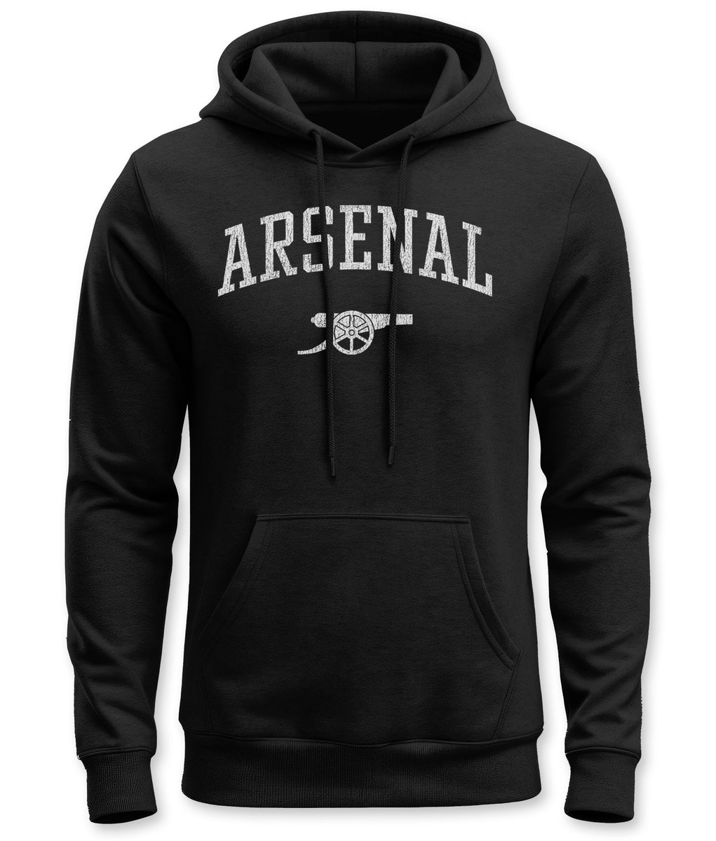 Arsenal FC Athletic Wordmark Fleece Pullover Hoodie - Black – 1863