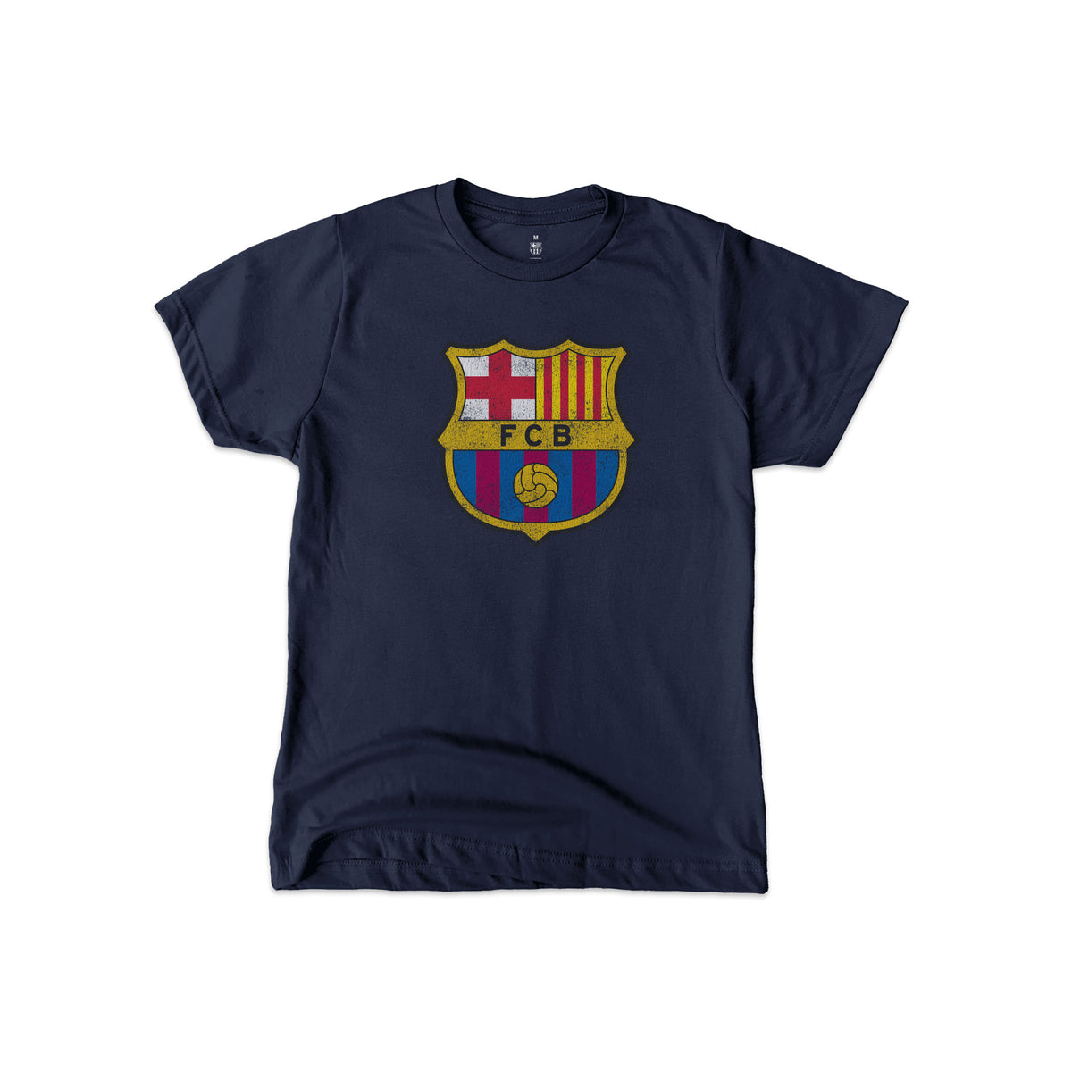 FC Barcelona Youth Color Badge Cotton T-Shirt - Navy – 1863 Football ...