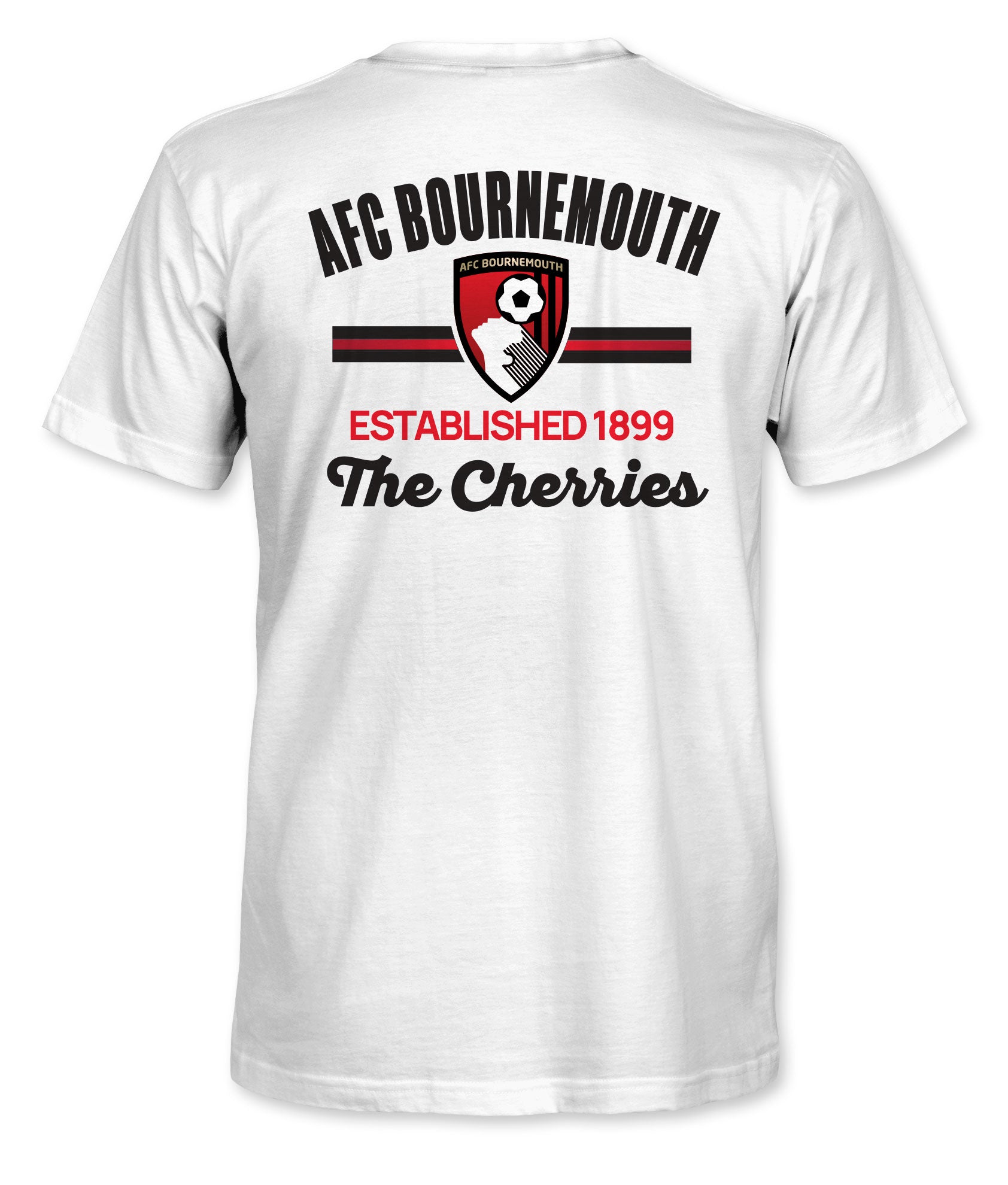 AFC Bournemouth Bars Cotton T-Shirt - White – 1863 Football Classics