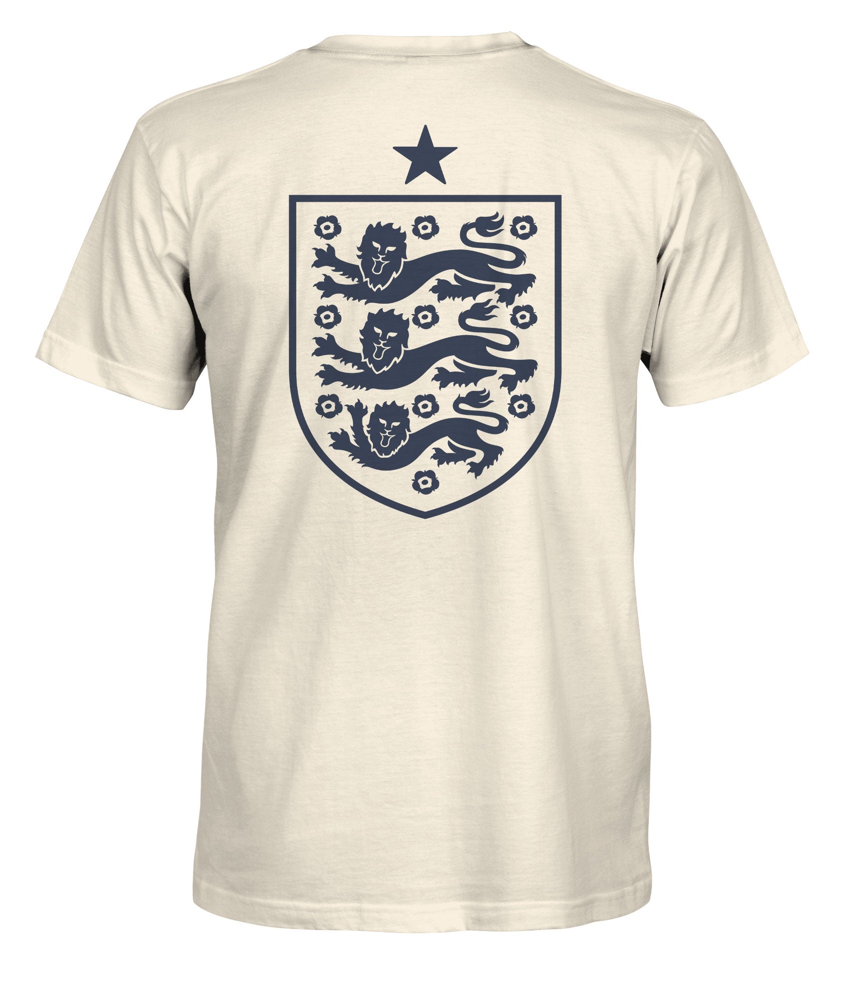 トップス phatrnk ENGLISH LOGO FOOTBALL SHIRTS England National Team FA Big Logo Premium Cotton Tee- Natural
