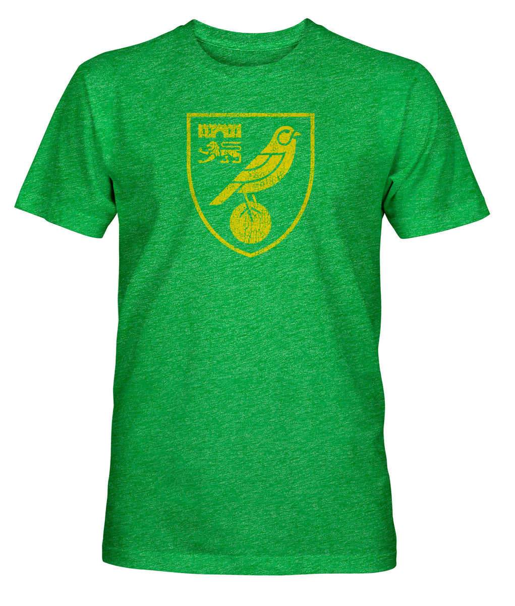 Norwich City FC Mono Badge Vintage Triblend T-Shirt -Green – 1863 ...