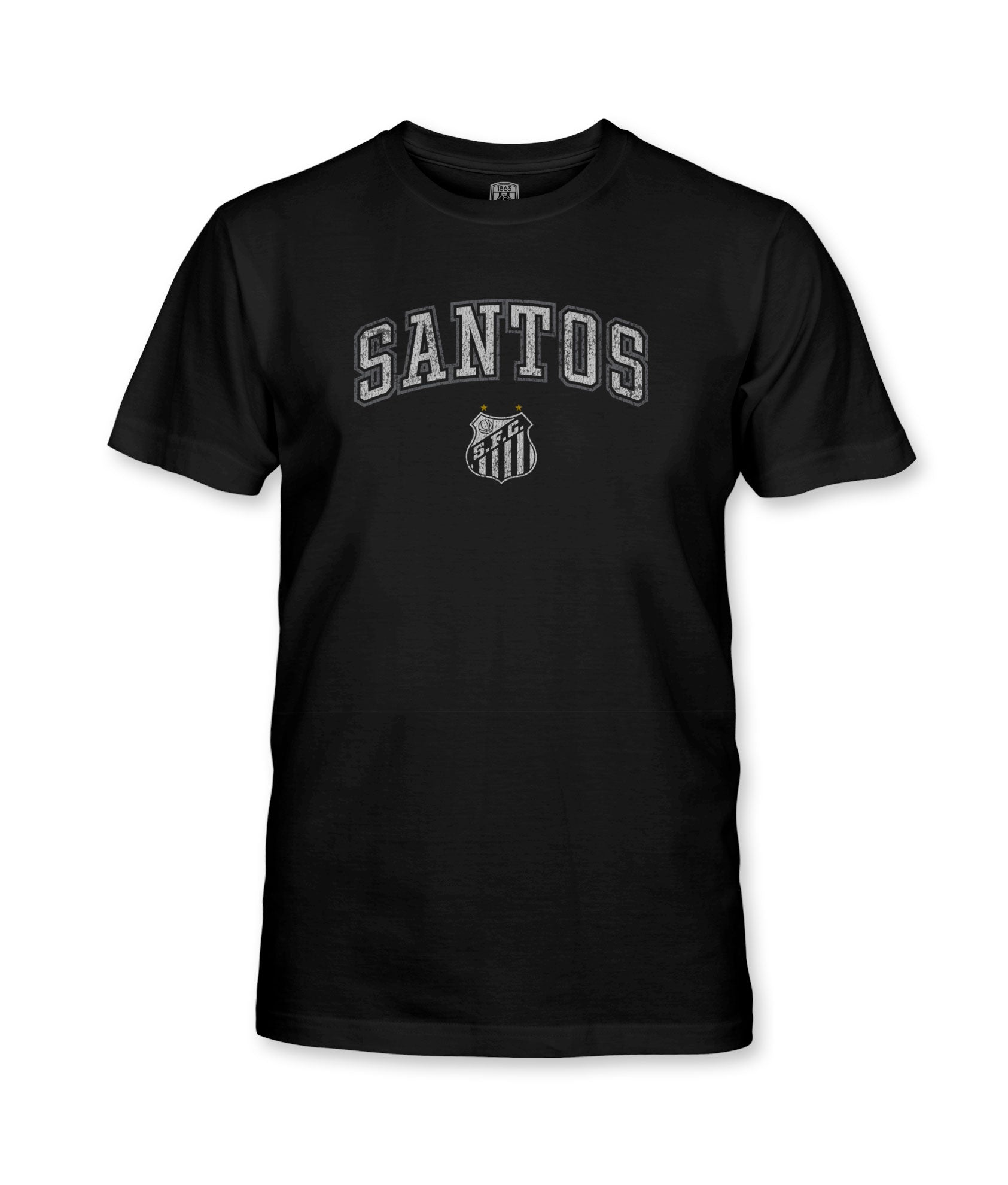 Santos FC Athletic Wordmark Youth Cotton T-Shirt - Black – 1863