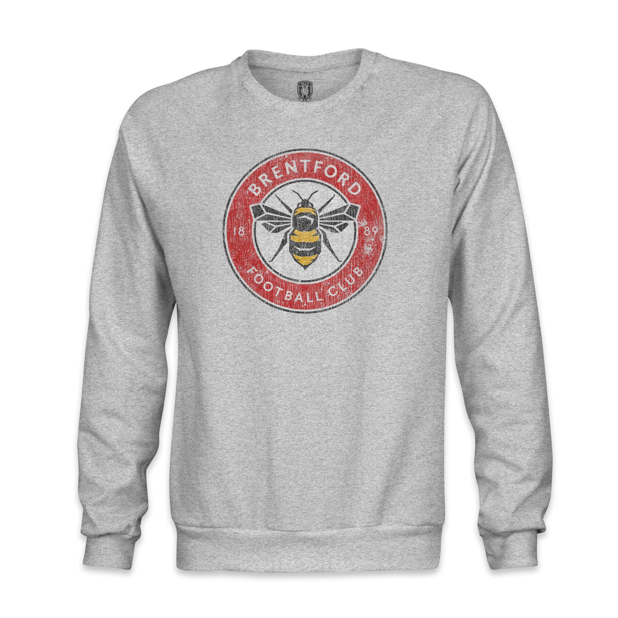 Brentford FC Color Badge Crewneck Sweatshirt Grey – 1863